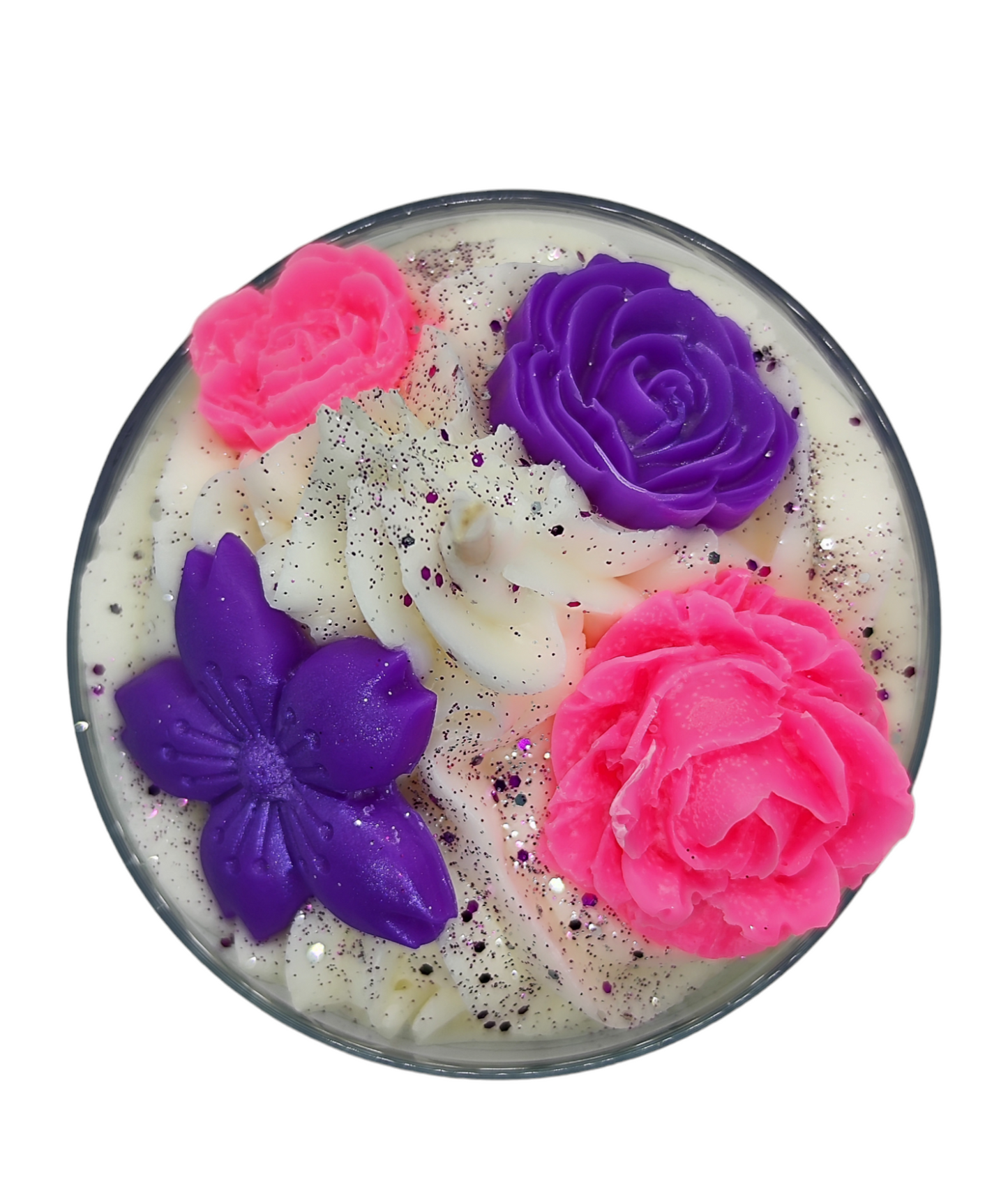 Bougie Gourmande Violette et rose